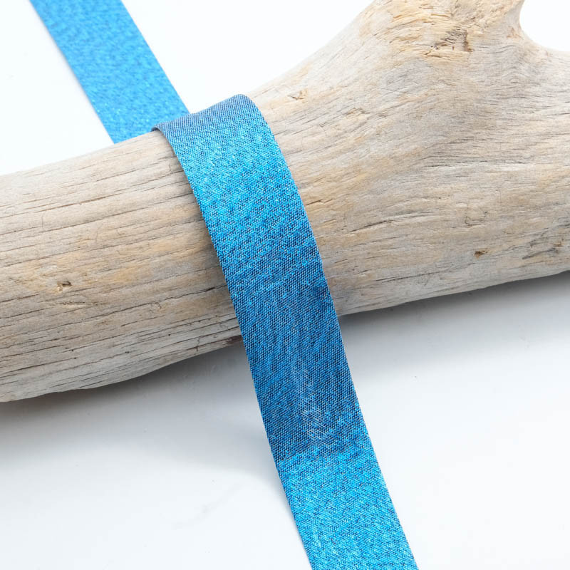 18mm Blue Lamé Bias Tape - Maison Klem